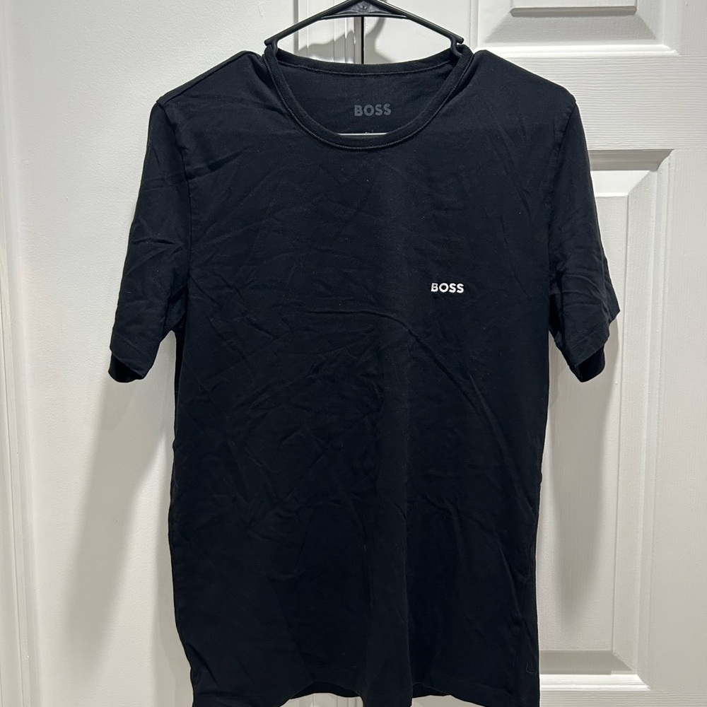 Boss Black Crew Neck Short Sleeve Tee with Chest Logo